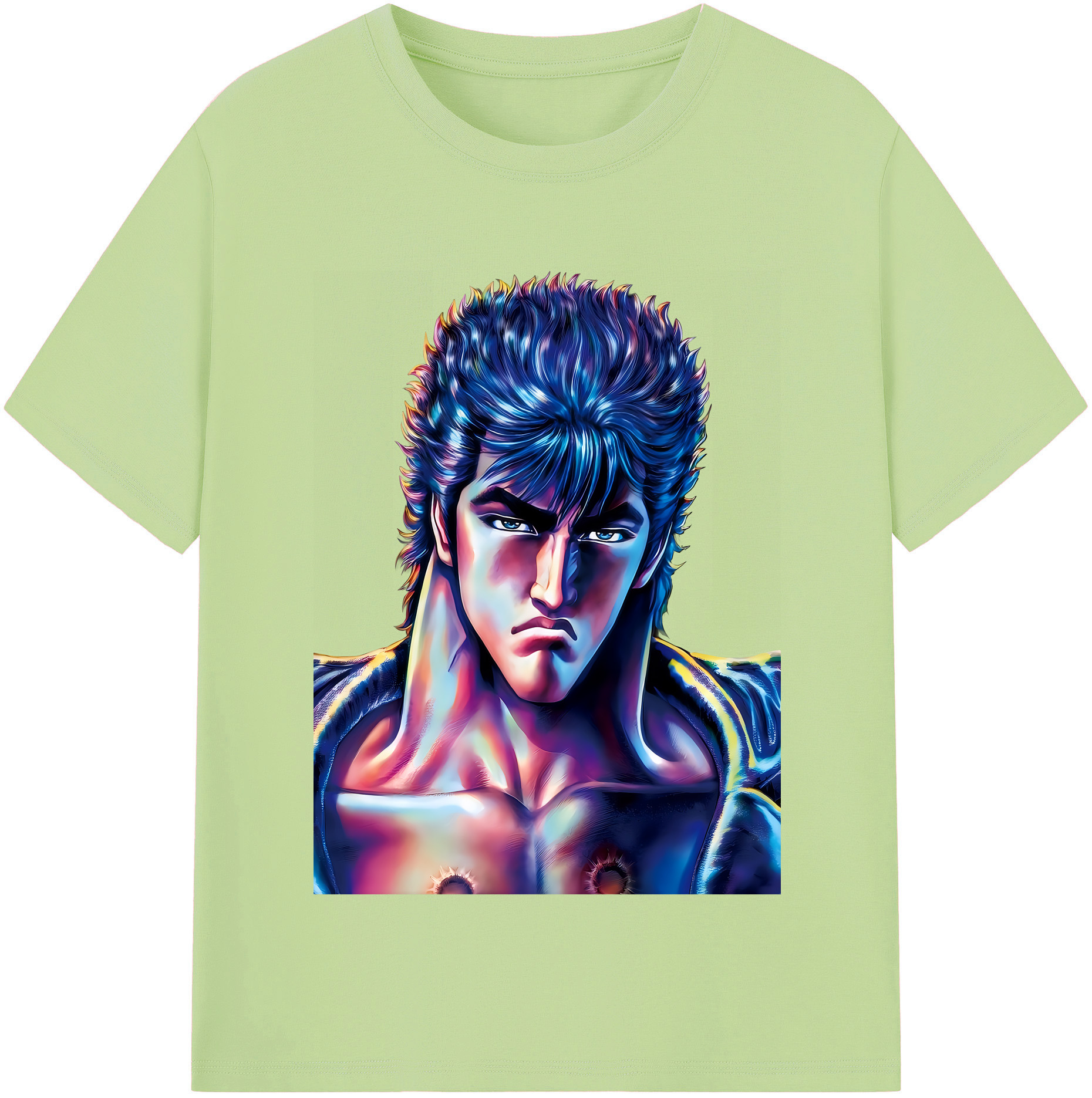 （画像用） 北斗の拳 Fist of the North Star 綿100％半袖Tシャツ（フロントプリント）